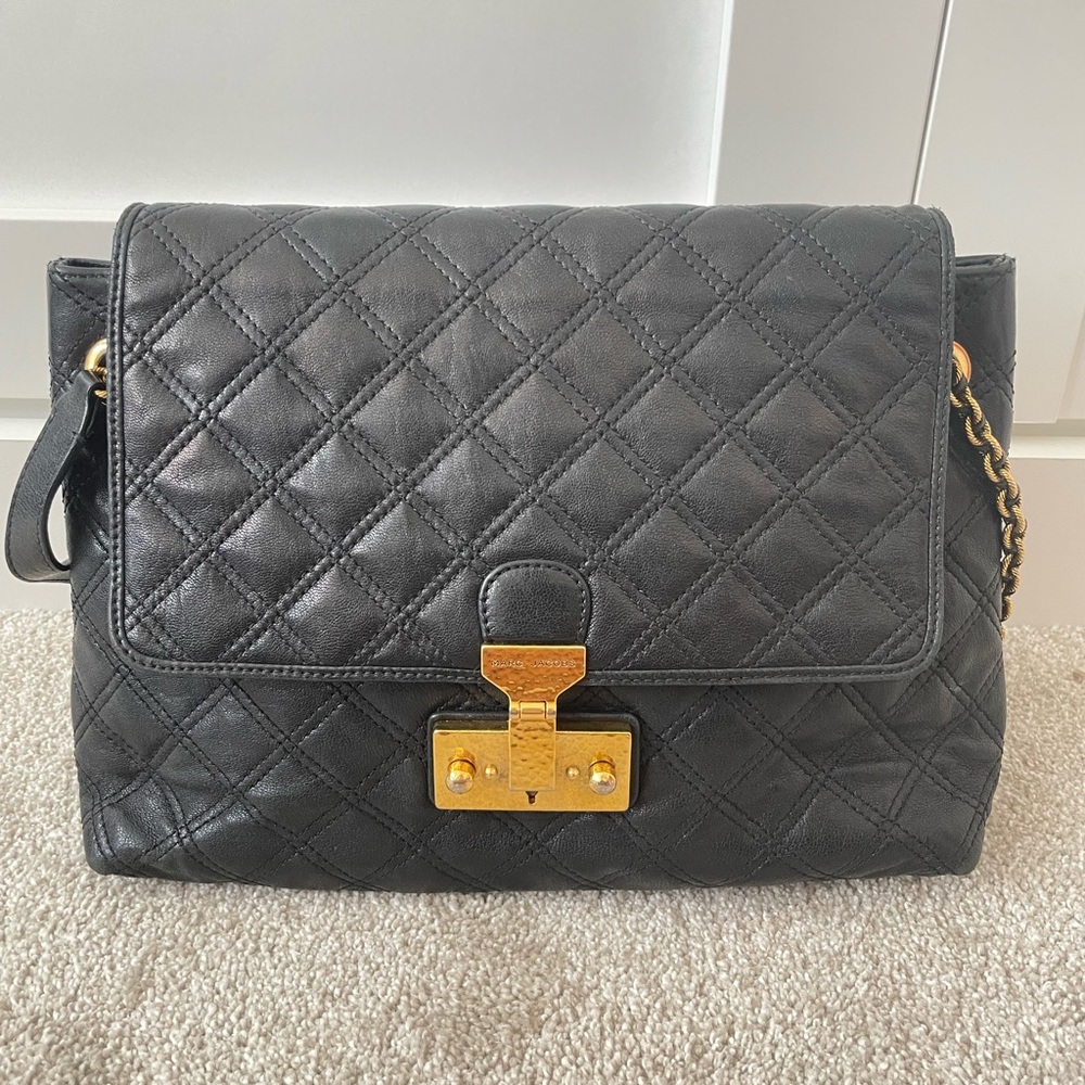 Marc Jacobs Black Quilted Leather Shoulder Bag